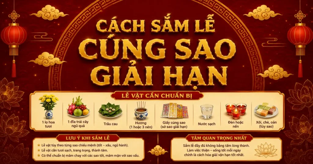 Cách sắm lễ cúng sao giải hạn theo phong tục dân gian
